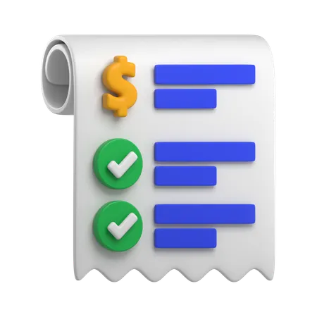 Invoice  3D Icon