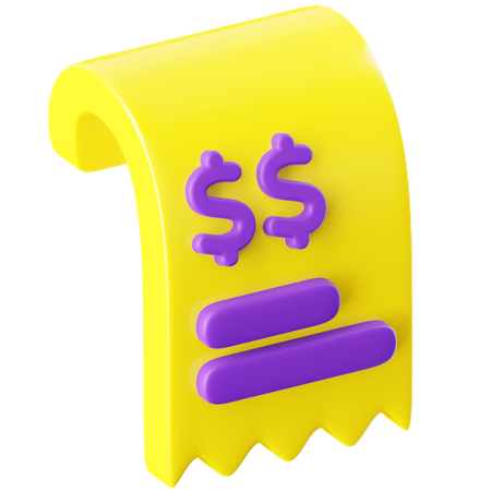 Invoice  3D Icon