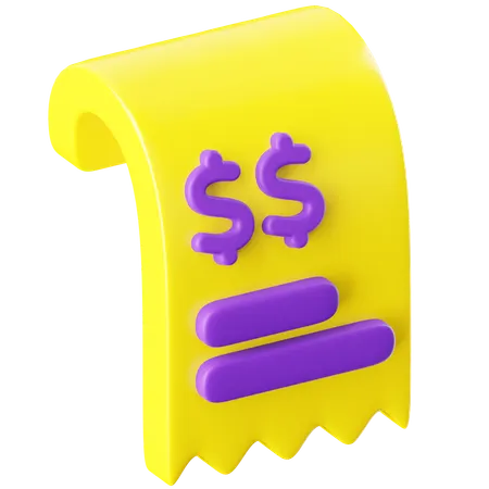 Invoice  3D Icon