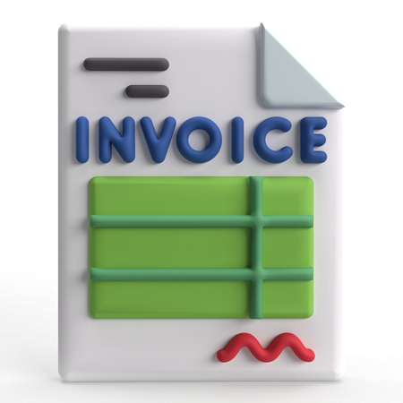 Invoice  3D Icon