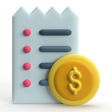 Invoice  3D Icon