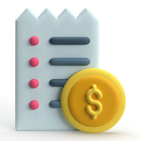 Invoice  3D Icon