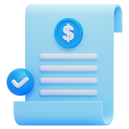 Invoice  3D Icon