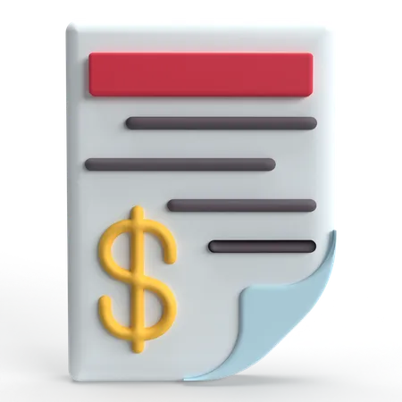 Invoice  3D Icon