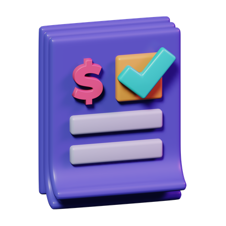 Invoice  3D Icon