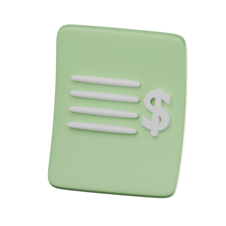 Invoice  3D Icon