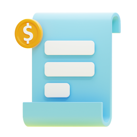 Invoice  3D Icon