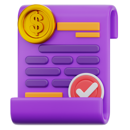 Invoice  3D Icon