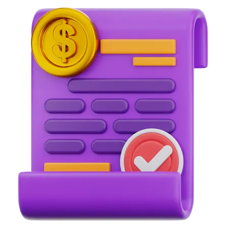 Invoice  3D Icon