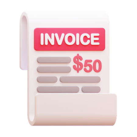 INVOICE  3D Icon