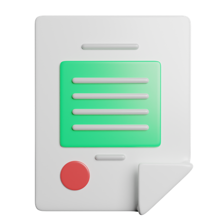 Invoice  3D Icon