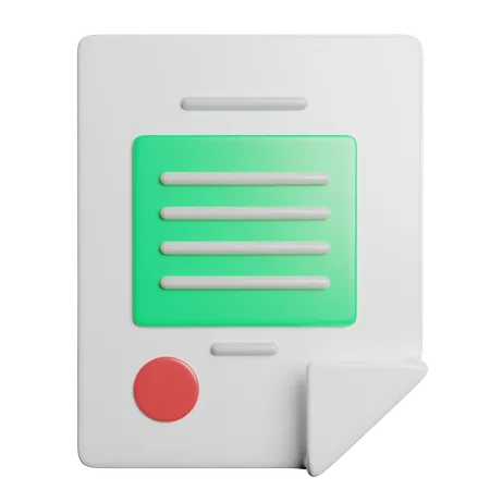 Invoice  3D Icon