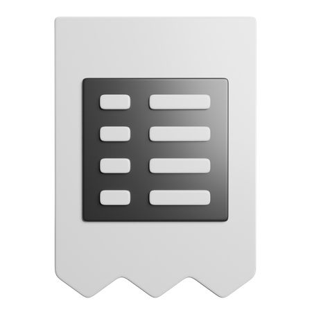 Invoice  3D Icon