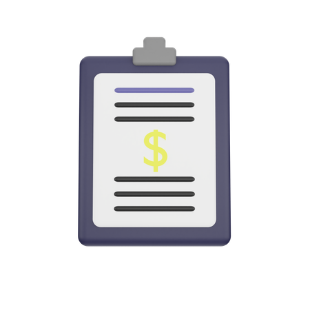 Invoice  3D Icon