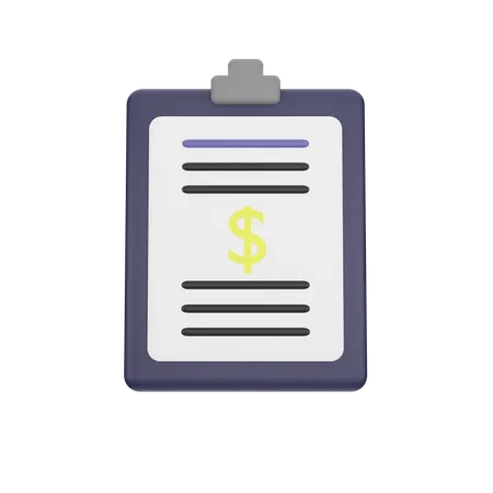 Invoice  3D Icon