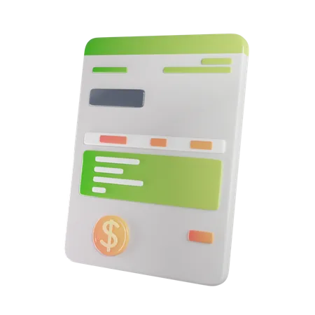 Invoice  3D Icon