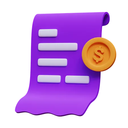 Invoice  3D Icon