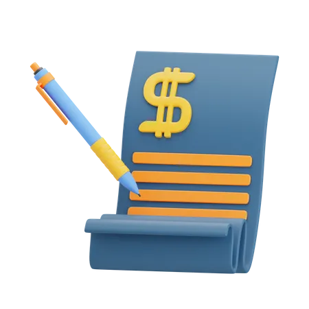 Invoice  3D Icon