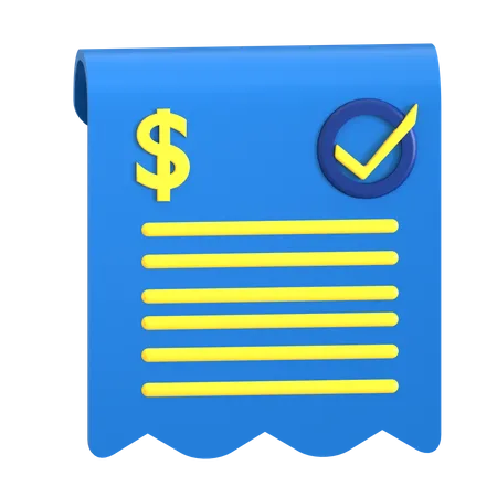 Invoice  3D Icon