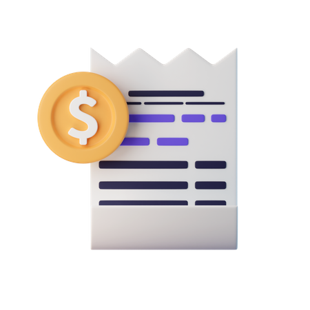 Invoice  3D Icon