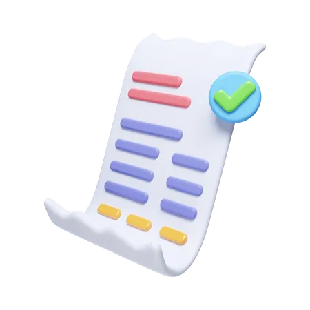 Invoice  3D Icon