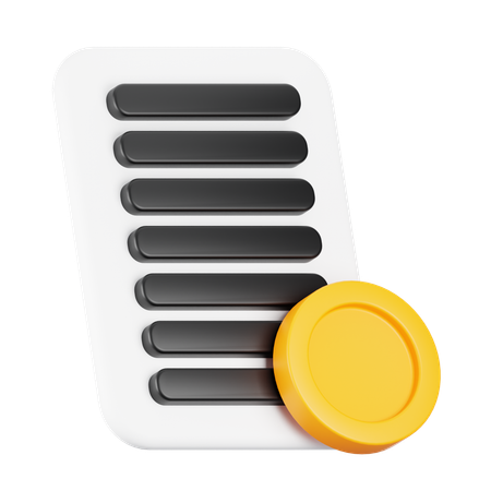 Invoice  3D Icon