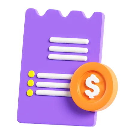 Invoice  3D Icon