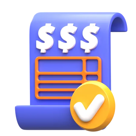 Invoice  3D Icon