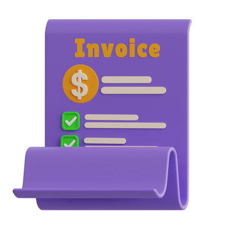 Invoice  3D Icon