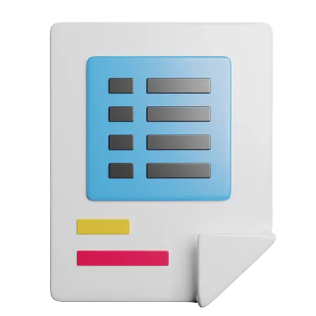 Invoice  3D Icon