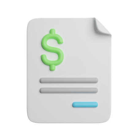 Invoice  3D Icon