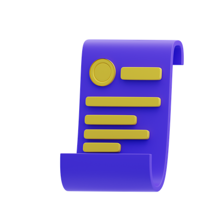 Invoice  3D Icon