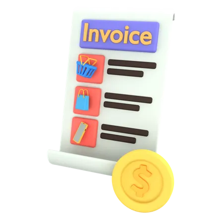 Invoice  3D Icon