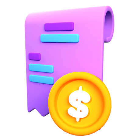 Invoice  3D Icon