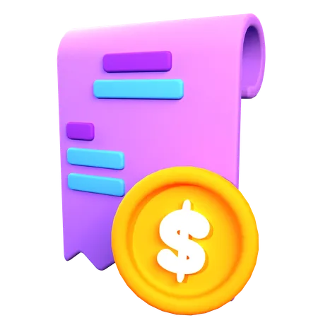 Invoice  3D Icon