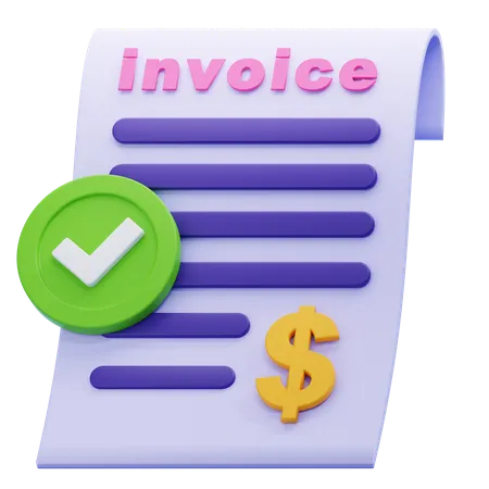 Invoice  3D Icon