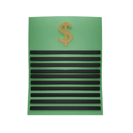 Invoice  3D Icon