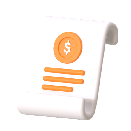 Invoice  3D Icon