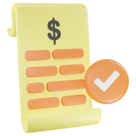 Invoice  3D Icon