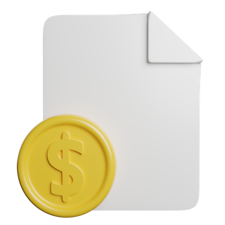 Invoice  3D Icon