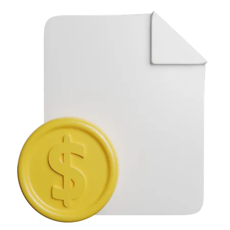 Invoice  3D Icon