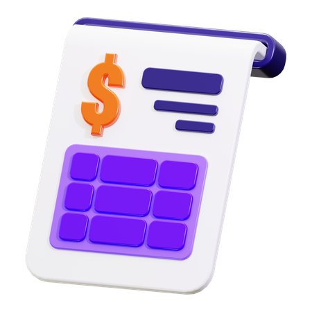 Invoice  3D Icon