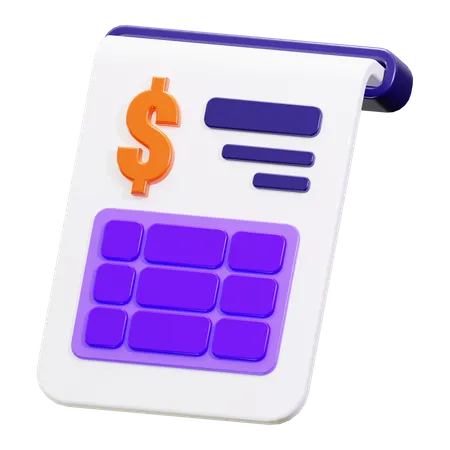 Invoice  3D Icon