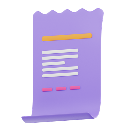 Invoice  3D Icon