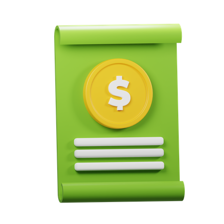 Invoice  3D Icon