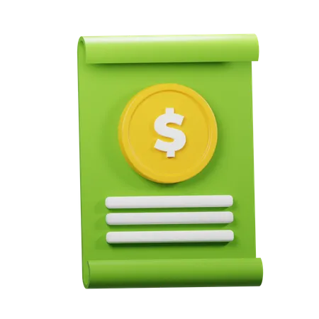 Invoice  3D Icon