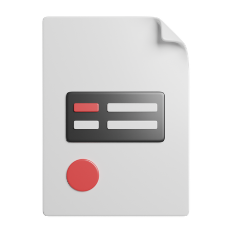 Invoice  3D Icon