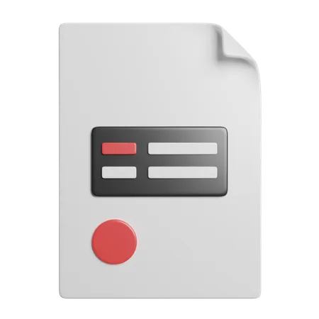 Invoice  3D Icon