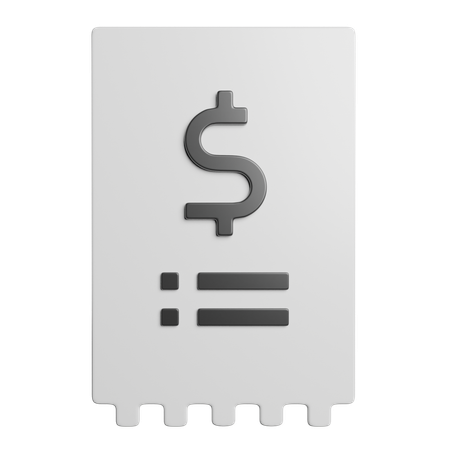 Invoice  3D Icon