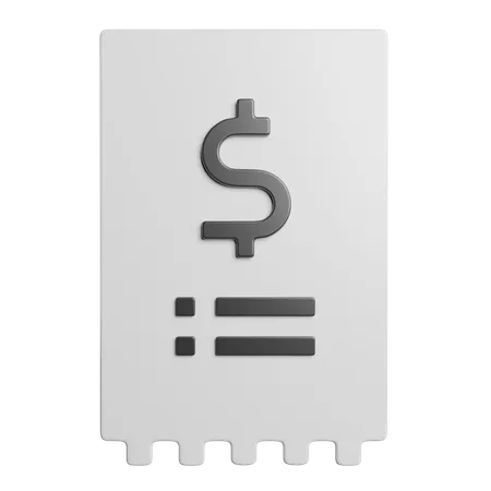 Invoice  3D Icon